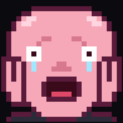 PINK WOJAK pixel face, the Exit Liquidity card